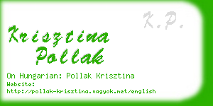 krisztina pollak business card